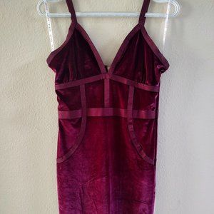 Maroon Velvet Guess Dress BNWT